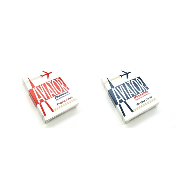 Aviator Pinochle Playing Cards 1 Sealed Red Deck and 1 Sealed Blue Deck Aviator Pinochle Playing Cards 1 Sealed Red Deck and 1 Sealed Blue Deck